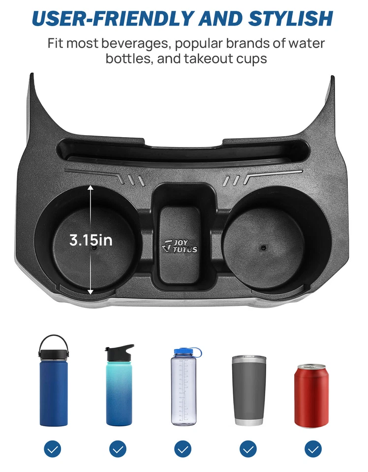 JOYTUTUS Backseat Cup Holder Organizer for 2018-2025 Wrangler JL Gladiator JT - Image 4 of 4
