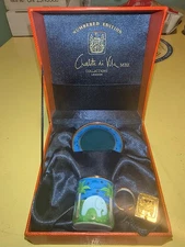 Rare Charlotte Di Vita Collectible Mini Cup and Saucer NIGHT ELEPHANT