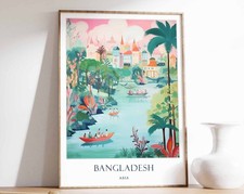 3_Bangladesh poster, travel poster, Asia poster, South Asia poster, Dhaka poster