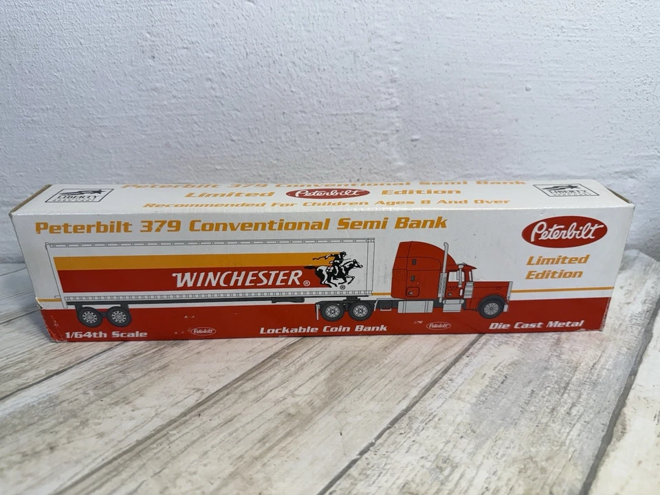 Winchester Peterbilt 379 Semi Truck Bank Die Cast New In Box 1994 - Image 4 of 4