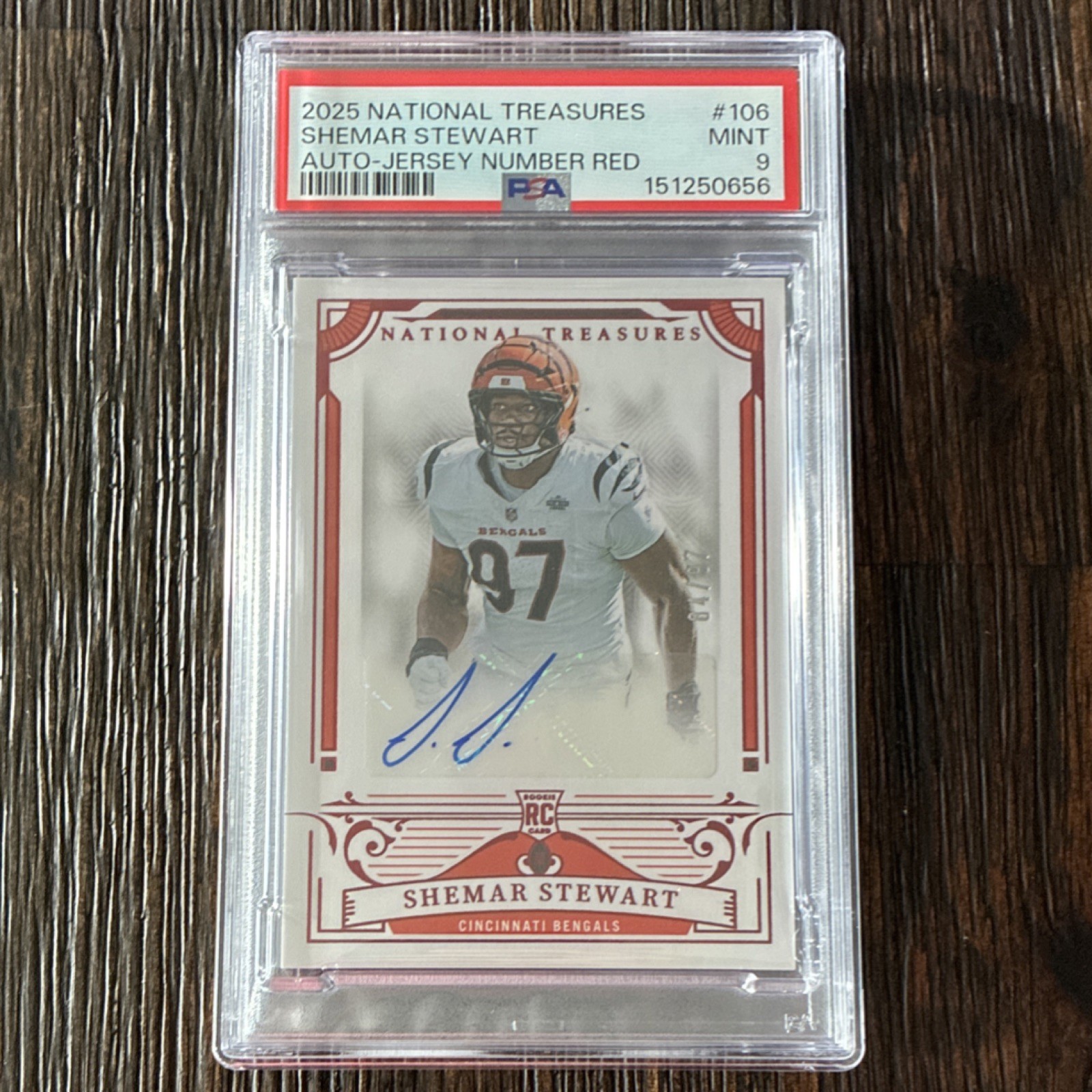 Shemar Stewart Panini National Treasures #106 Autograph-Jersey Number Red