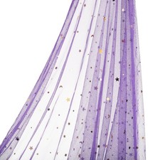 5 Yards Tulle Fabric, 63inch Glitters Tulle Fabric Rolls Sequin Soft, Purpl