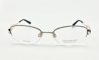 CHARMANT TITANIUM CH12073 WHITE GOLD EYEGLASSES SUNGLASSES FRAMES 50-19-135