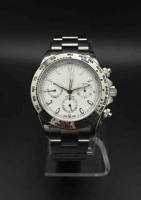 Ceigo Chronograph Watch White Dial VK63 Quartz Movement Stainless Steel