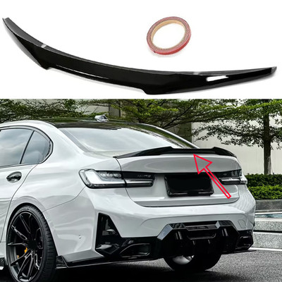 Glossy Black M4 Style Highkick Trunk Spoiler For 19-26 BMW G20 330i M340i M3 G80