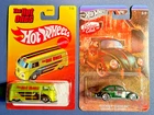 Hot Wheels Hot Ones VW Bus Kombi & Silver Series Vintage Club Bug - Lot of 2