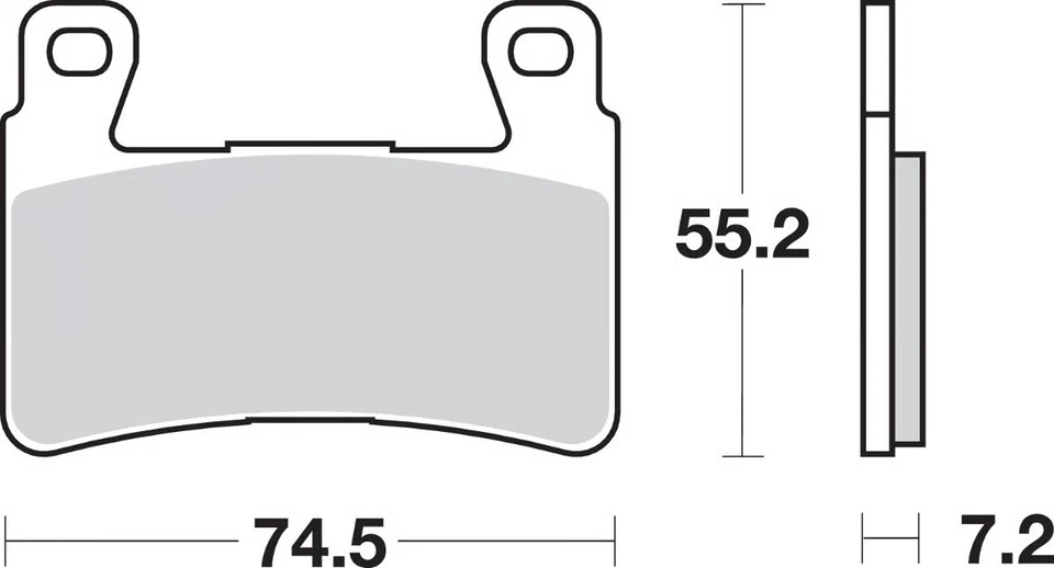 SBS Sintered front brake pads for MV Agusta Brutale 675 12-13 706HS Sinter HH - Image 3 of 4
