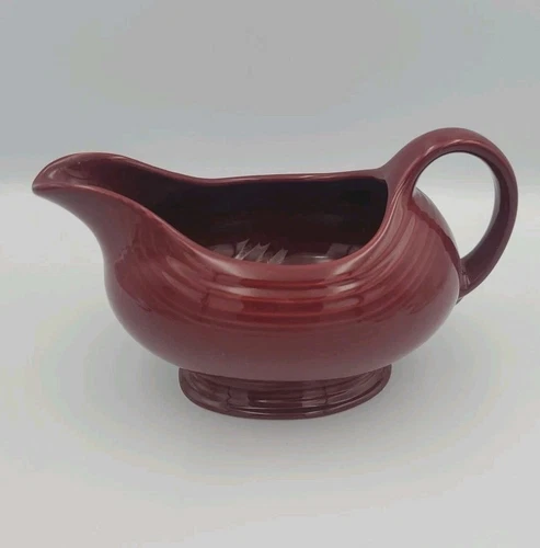 HLC Fiestaware "Cinnabar" Gravy Boat, Sauceboat -Retired Color