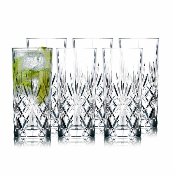 Lyngby Glas Highball-Glas Melodia 6Er Set, LongdrinkgläSer, Kristallglas, 360 Ml-image