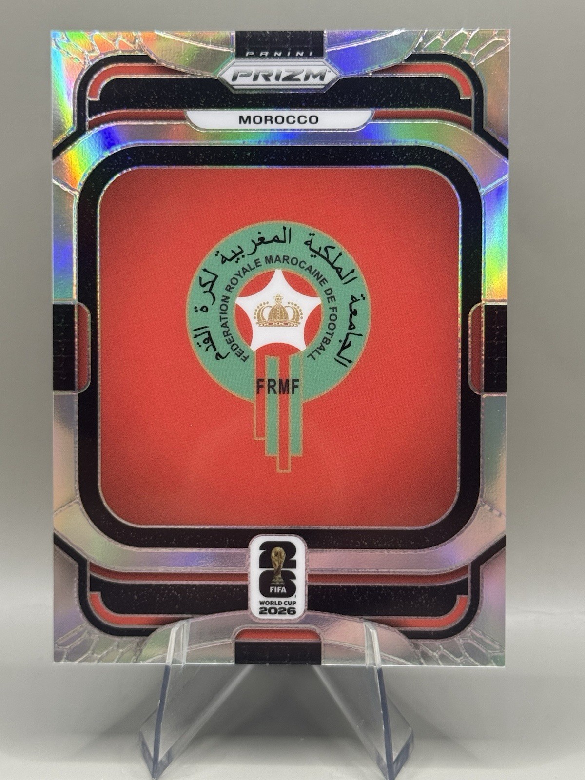 Morocco Team Badge 2026 Panini World Cup Prizm Case Hit SSP