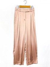 GIORGIO ARMANI Ladies Pants 3Whpp0yv T02at Premium Black Label Silk Wide-Leg 36