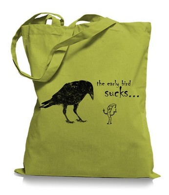 The Early Bird Sucks - Jutebeutel Stoffbeutel Tragetasche / Bag