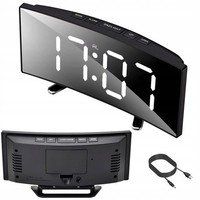 Digitaler Led Wecker Mit Temperatur Uhr Schlummerfunktion Tischuhr Spiegel