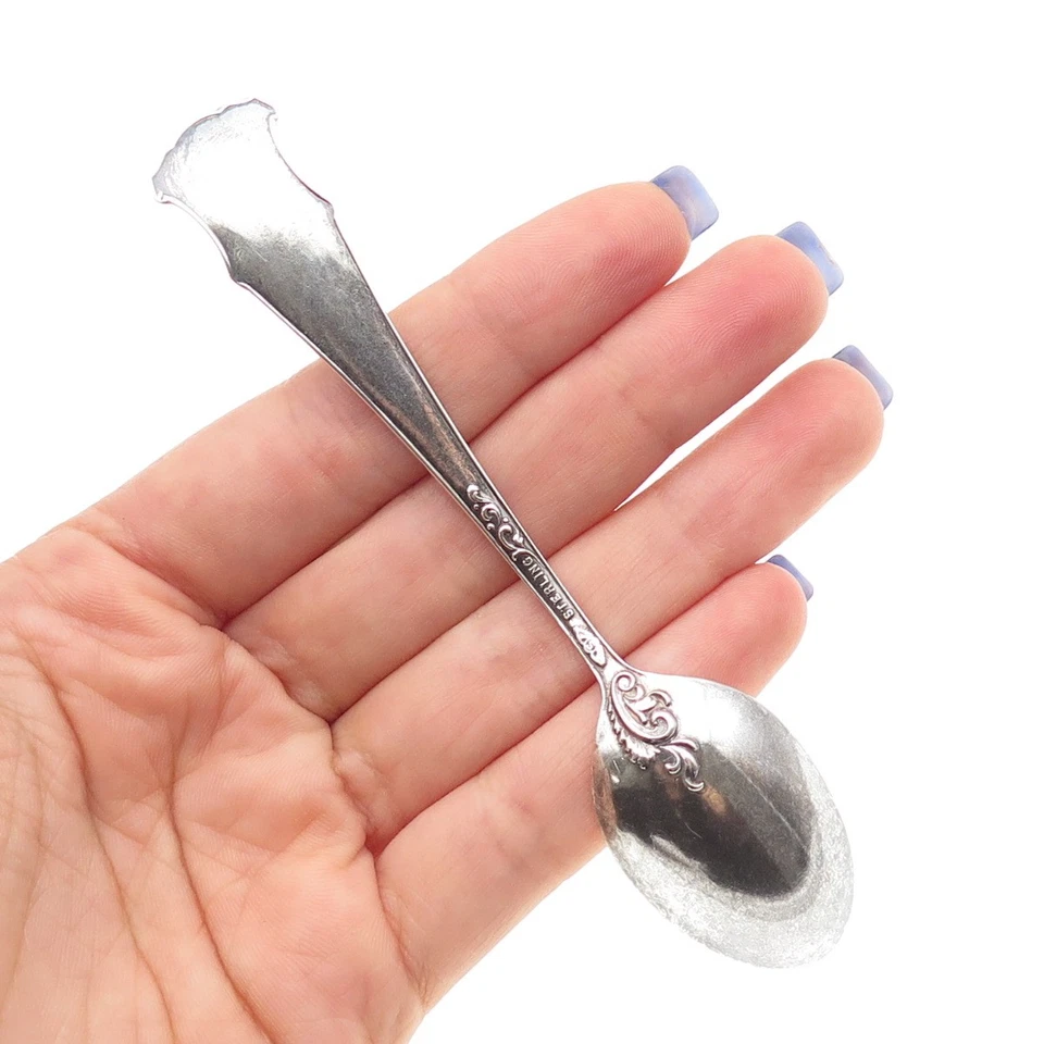 G.W. Cuchara de café antigua Art Deco de Estados y ciudades de ley 925 Shiebler & Co. Foto 2 de 4