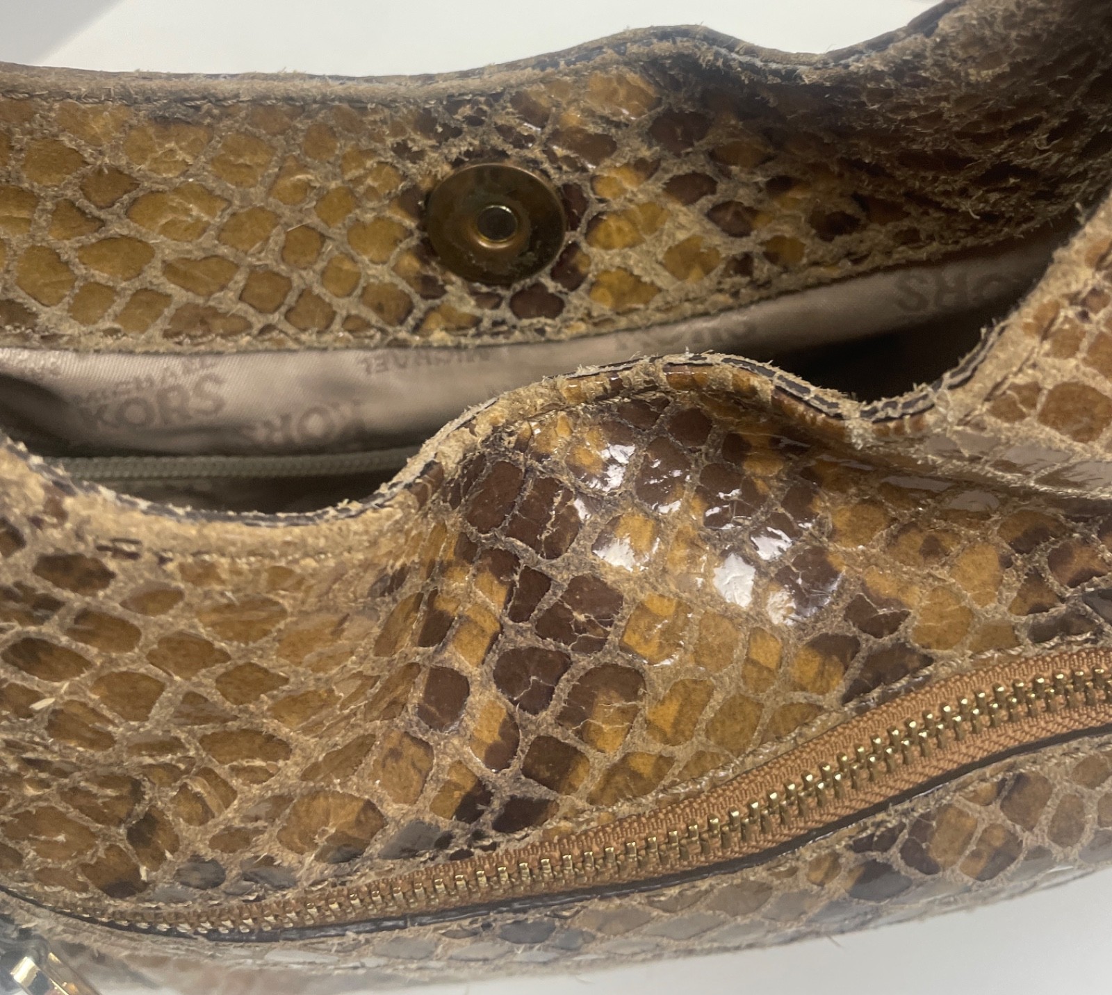 Michael Kors Snake Skin Python Embossed Leather B… - image 6