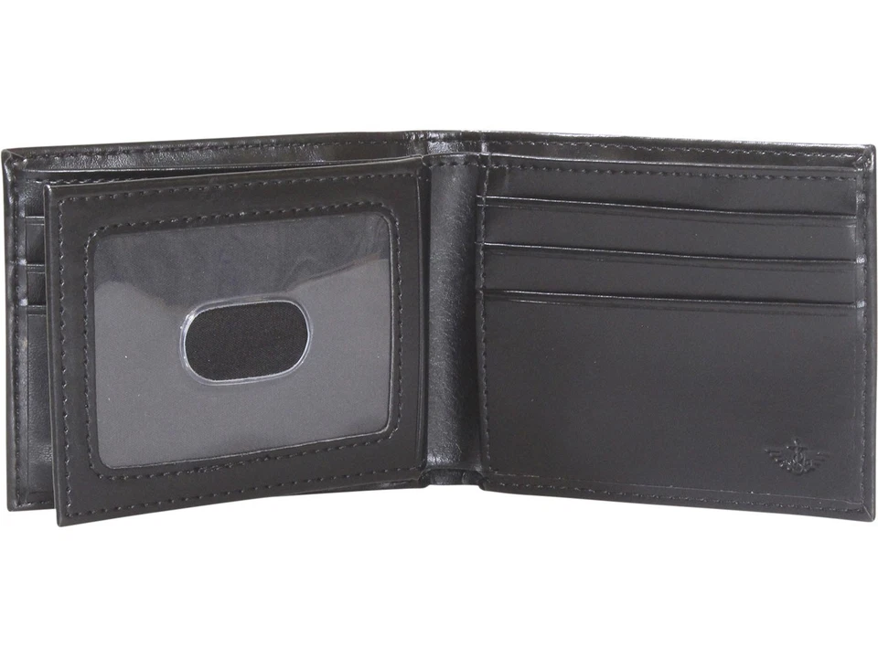 Dockers Men's Slimfold Wallet Extra Capacity With Zipper Traveler Black - Image 2 of 4