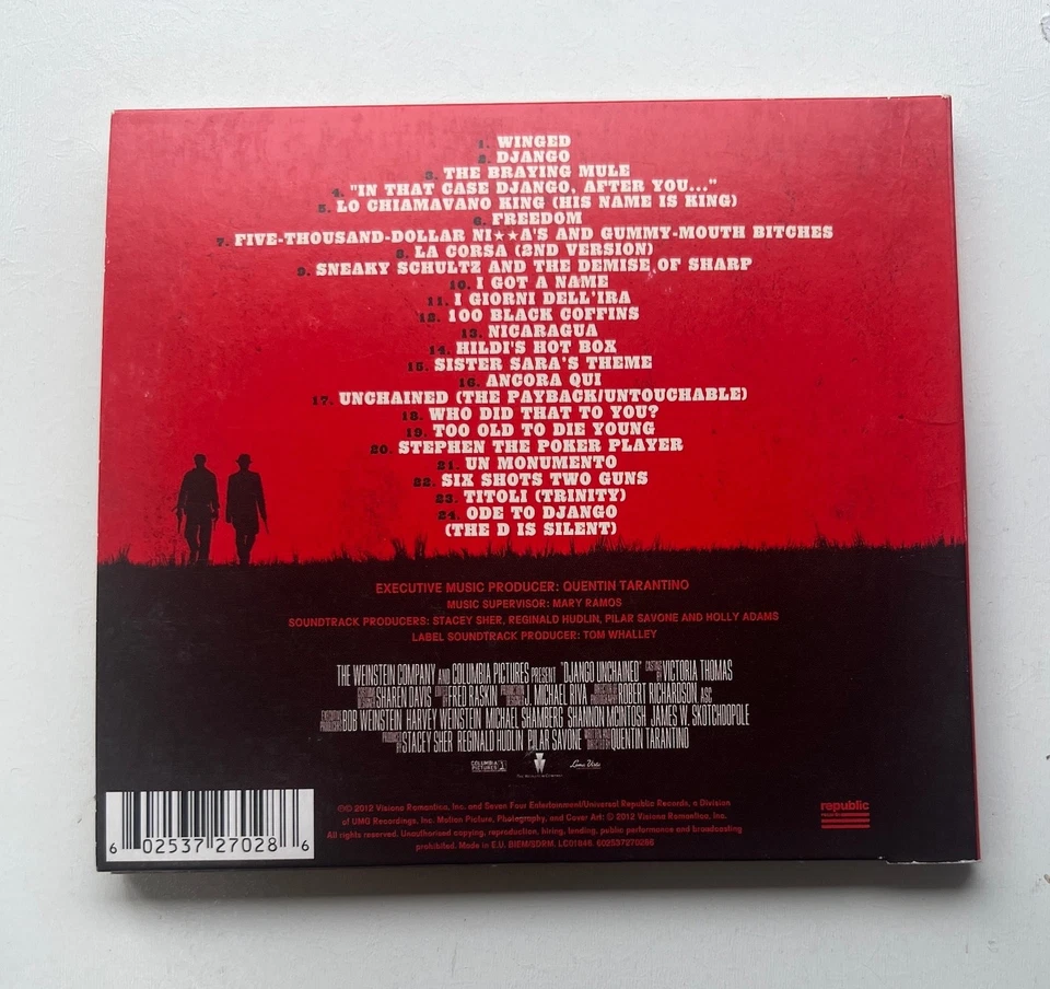 DJANGO UNCHAINED CD OST Quentin Tarantino Movie Soundtrack 2012 Digipak - Image 2 of 2