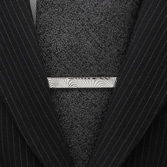 Damascus Stainless Steel Tie Clip - Image 2 of 4