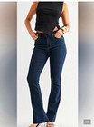 Just Black Denim Women’s High Rise Slim Flare Jeans Dark Wash Stretch — photo 1