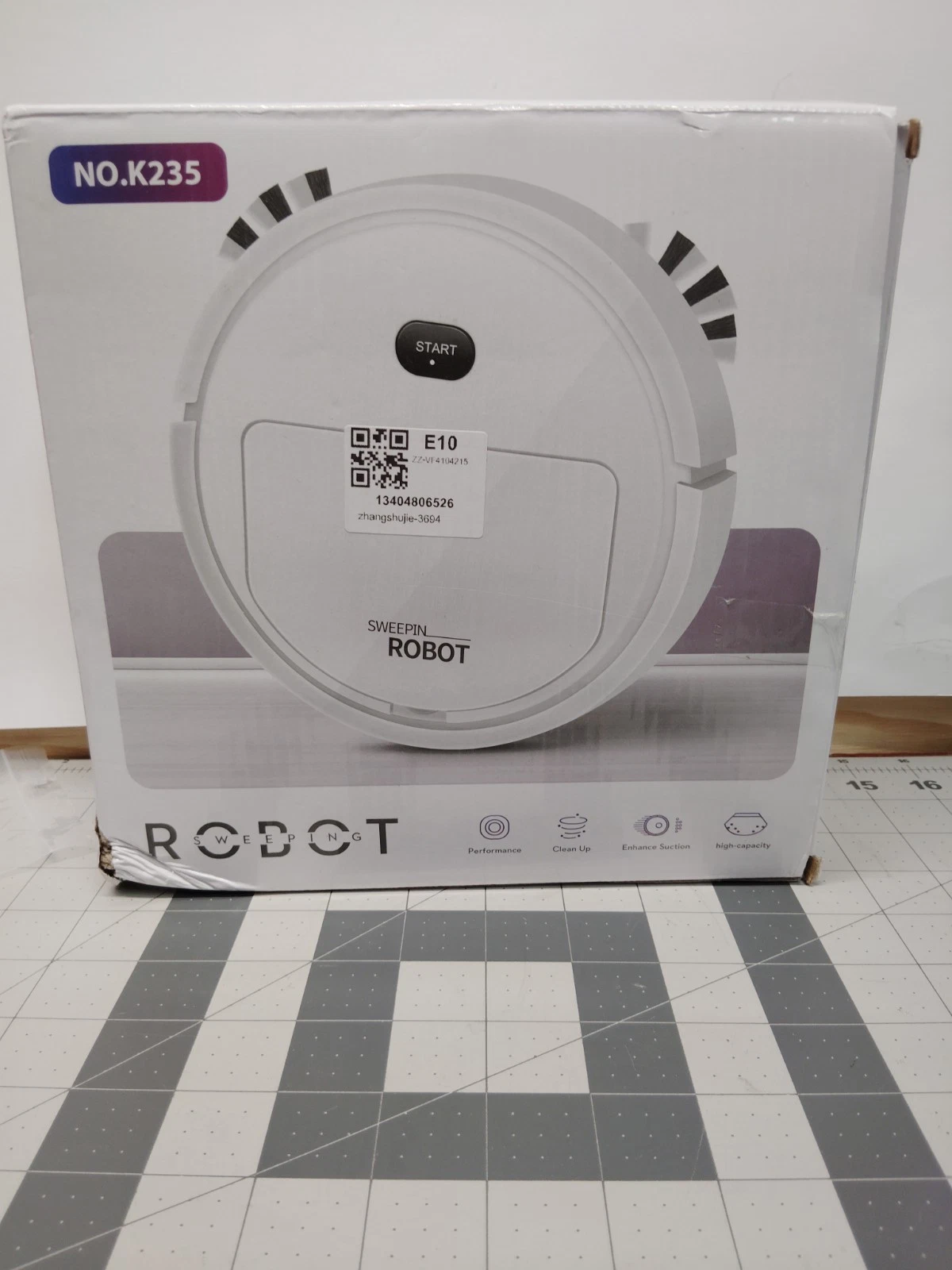 Smart Life Sweeping Robot Vacuum Cleaner NO. K235 White. Open Box/ Never Used