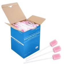 Disposable Oral Swabs, Sterile Dental Sponge Swabsticks 250 Pack Tooth shape 