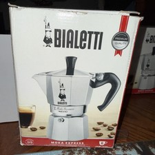 Bialetti Moka Express Iconic Italian Stovetop Espresso Maker Silver, 6 Cups
