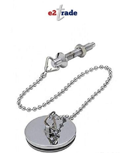 Chrome 12" Sink Basin Bath Ball Chain with stay And S Hook Ends Tools Home Plug - Picture 3 of 4