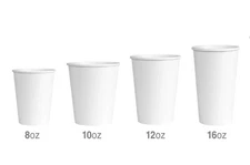 Disposable White Poly Paper Durable Hot CupsFor Hot/Cold Drink, Coffee Cups, Tea