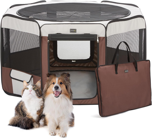 Dog Playpen 29" Portable Pet Play Pens for Small Dog/Cat/Rabbit/Chicks, Foldable - Picture 10 of 14