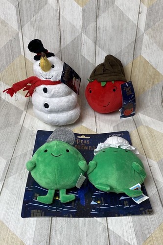 Kevin the Carrot Plush Bundle Special Guests Peas and Goodwill Snowman Tiny Tom - Picture 5 of 13