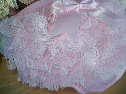 Baby Lace Frilly Knickers Girls Panties Cotton Christening Occasion Up To 18mths - Picture 14 of 28