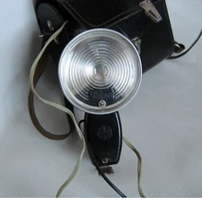 Vintage 60s Chaika Soviet USSR Russian Photo Camera Round Flash!  Seagull