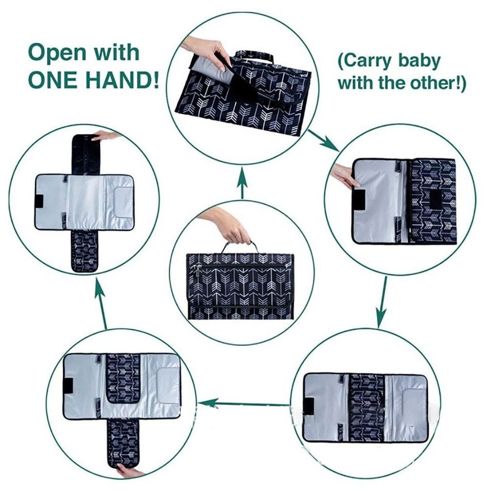 Floor Baby Diaper Bag Foldable Newborn Play Mat Infant Changing Mat