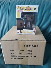 Funko LeBron James (uni blanca) Estuche de fábrica de 6 figuras pop Los Angeles Lakers
