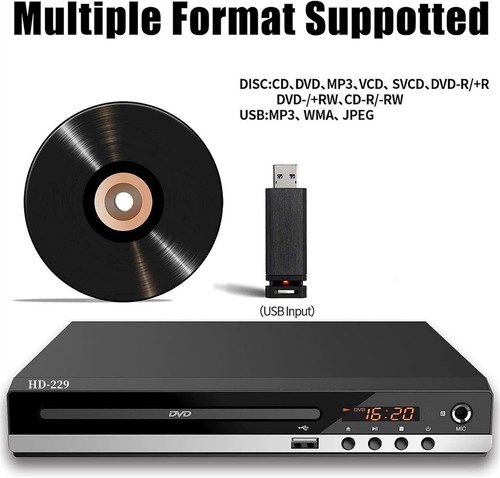 DVD-Player mit HDMI/AV-Ausgang USB-Eingang DVD-Player HD 1080P PAL/NTSC-System - Bild 5 von 23