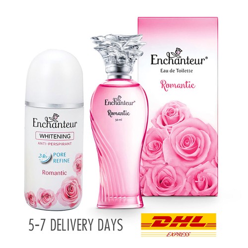 [ENCHANTEUR] Romantic Eau De Toilette Perfume + Deodorant Roll On Rose  Jasmine | eBay