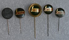CASTROL Oil old vintage stick pin badge 5 different rare