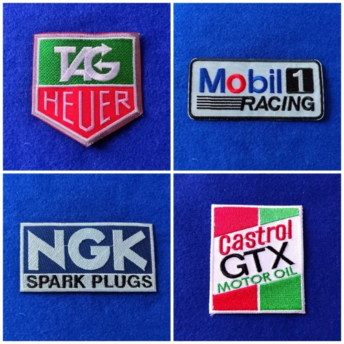 A Set Of Four Motorsport Motor Racing Patches Sew / Iron On Badges:- Selection B