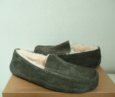UGG Men's ASCOT Slippers Shoes 10US CHARCOAL Grey Gray Suede NWOB 115 MSRP
