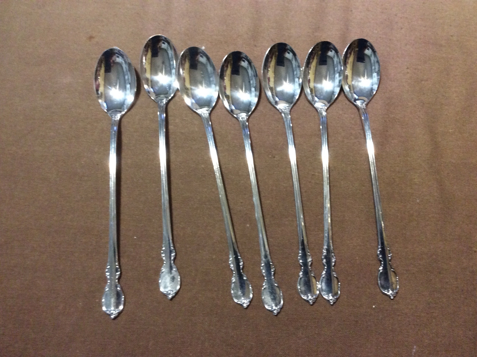 7 REFLECTION Iced Tea Spoons 1847 Rogers Bros International Silver