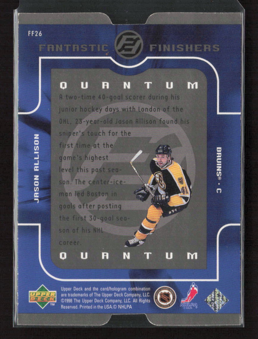 1998-99 Upper Deck - Fantastic Finishers #FF26 Jason Allison for sale ...