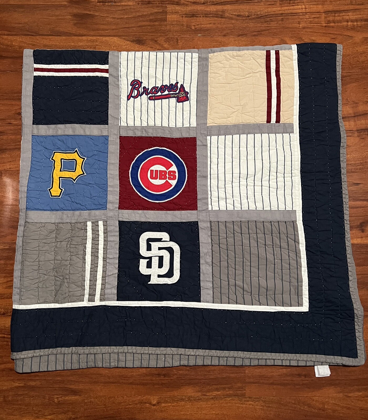 Pottery Barn Teen MLB National League Baseball Quilted Comforter Full