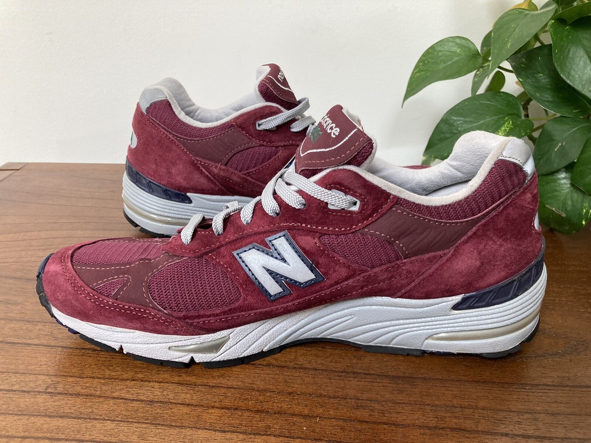 New Balance 991 Mens 9 Burgundy Red Made in USA Sneakers RARE  