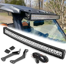 FIT POLARIS RZR XP 1000 900 32"Inch 180W Curved LED LIGHT BAR Upper ROOF BRACKET