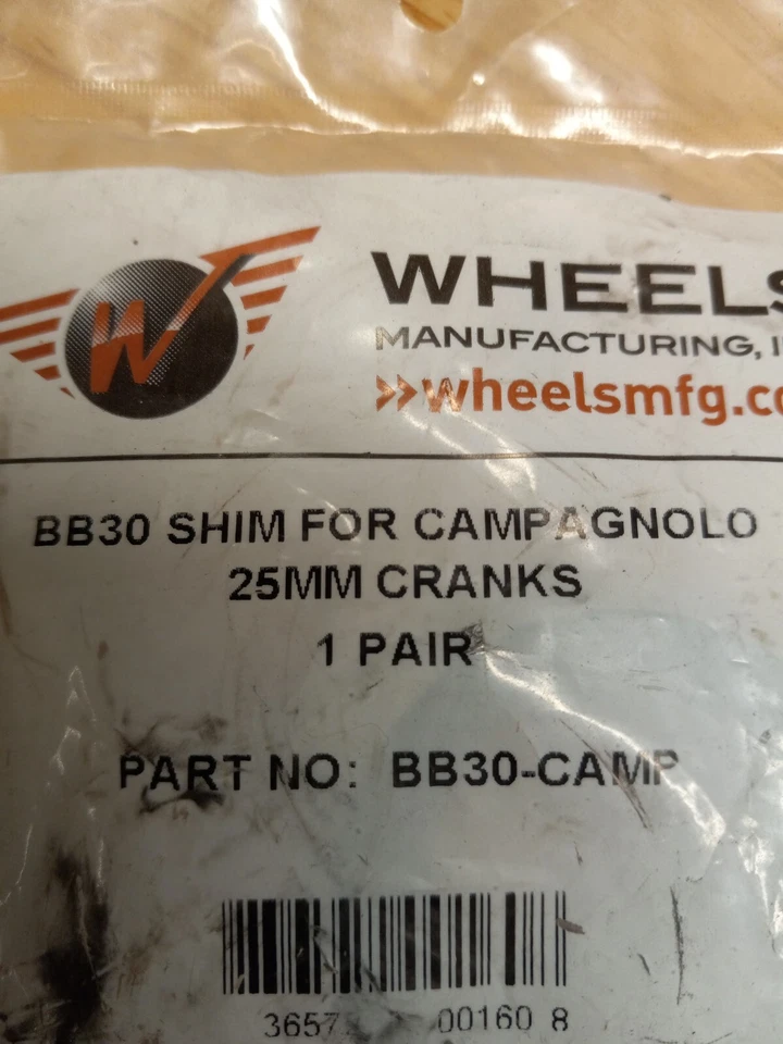 BB 30 Shim For Campagnolo 25MM 1 Pair New - Image 3 of 3
