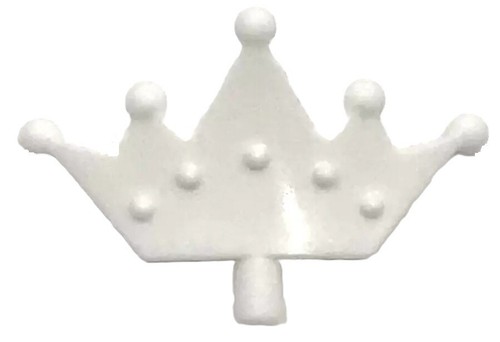 LEGO New White Minifigure Tiara Crown 5 Points Rounded Ends Part 33322 D45