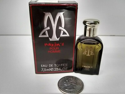 Maxims pour homme 7.5 ml edt Boxed 1990's vintage