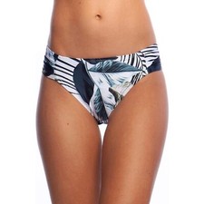 LA BLANCA Women's Side Shirred Hipster Bikini Swimsuit Bottom Tropical Sz 14 NWT