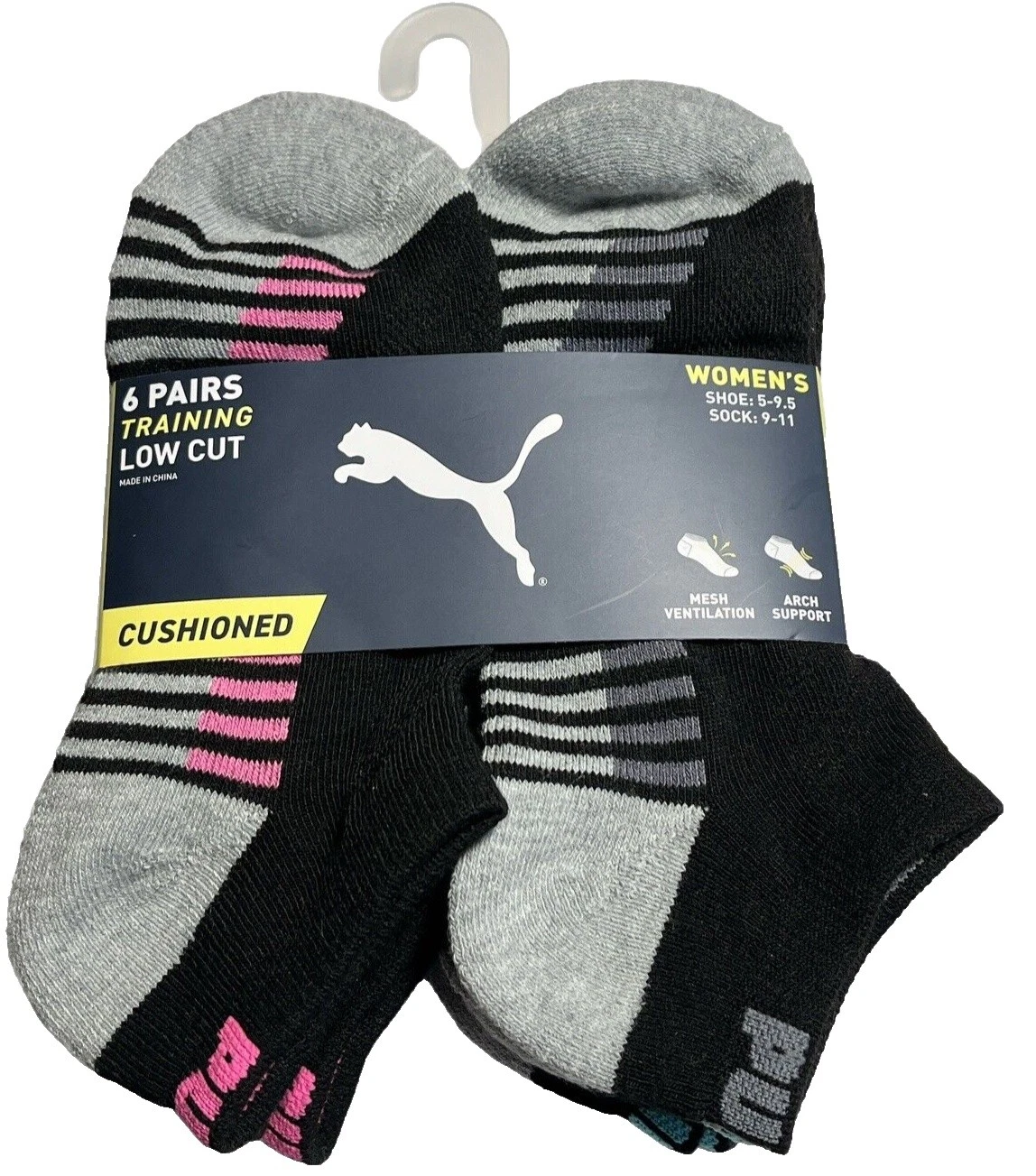 Calcetines a rayas de poliéster PUMA para Mujeres