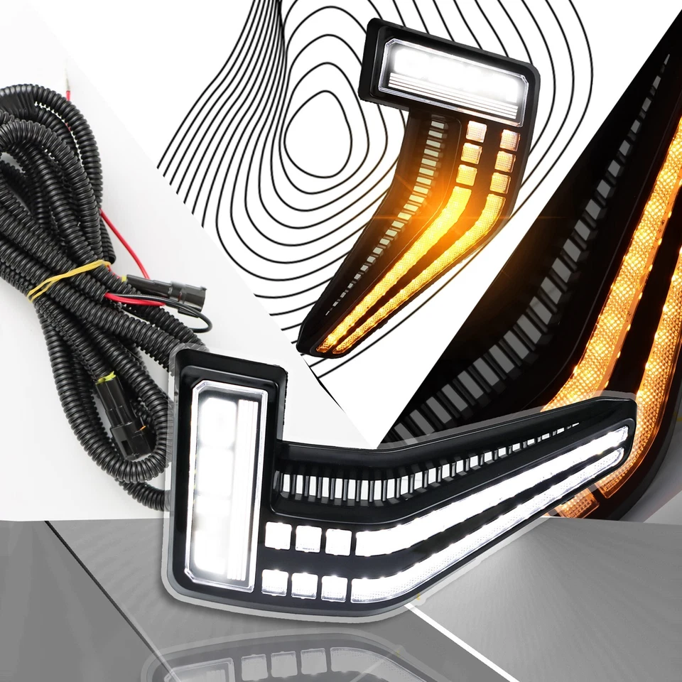 For Ford F-150 F150 2021-2023 DRL LED Fender Vent Side Marker Light Turn Signal - Image 4 of 4